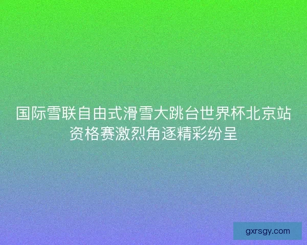 国际雪联自由式滑雪大跳台世界杯北京站资格赛激烈角逐精彩纷呈 国际雪联自由式滑雪大跳台世界杯北京站资格赛激烈角逐精彩纷呈